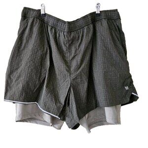 VRST Shorts Mens XXL Green Forest Night Lined Pockets Nylon Active Running Gym